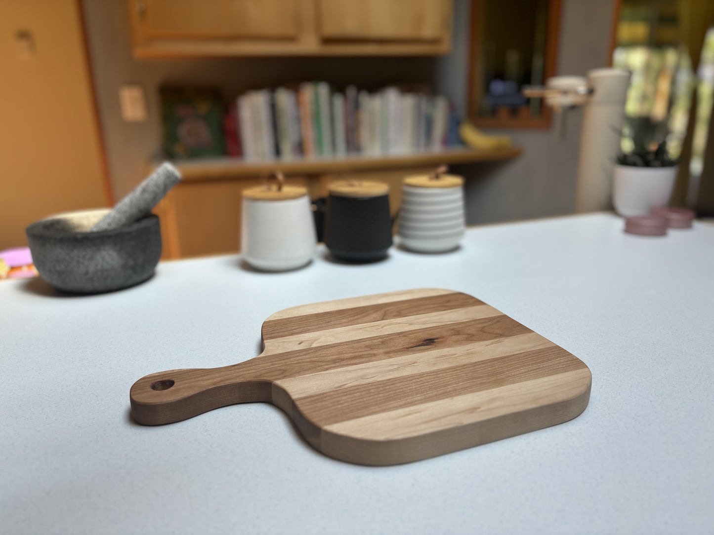 White Maple & Cherry Pinstripe Charcuterie Board
