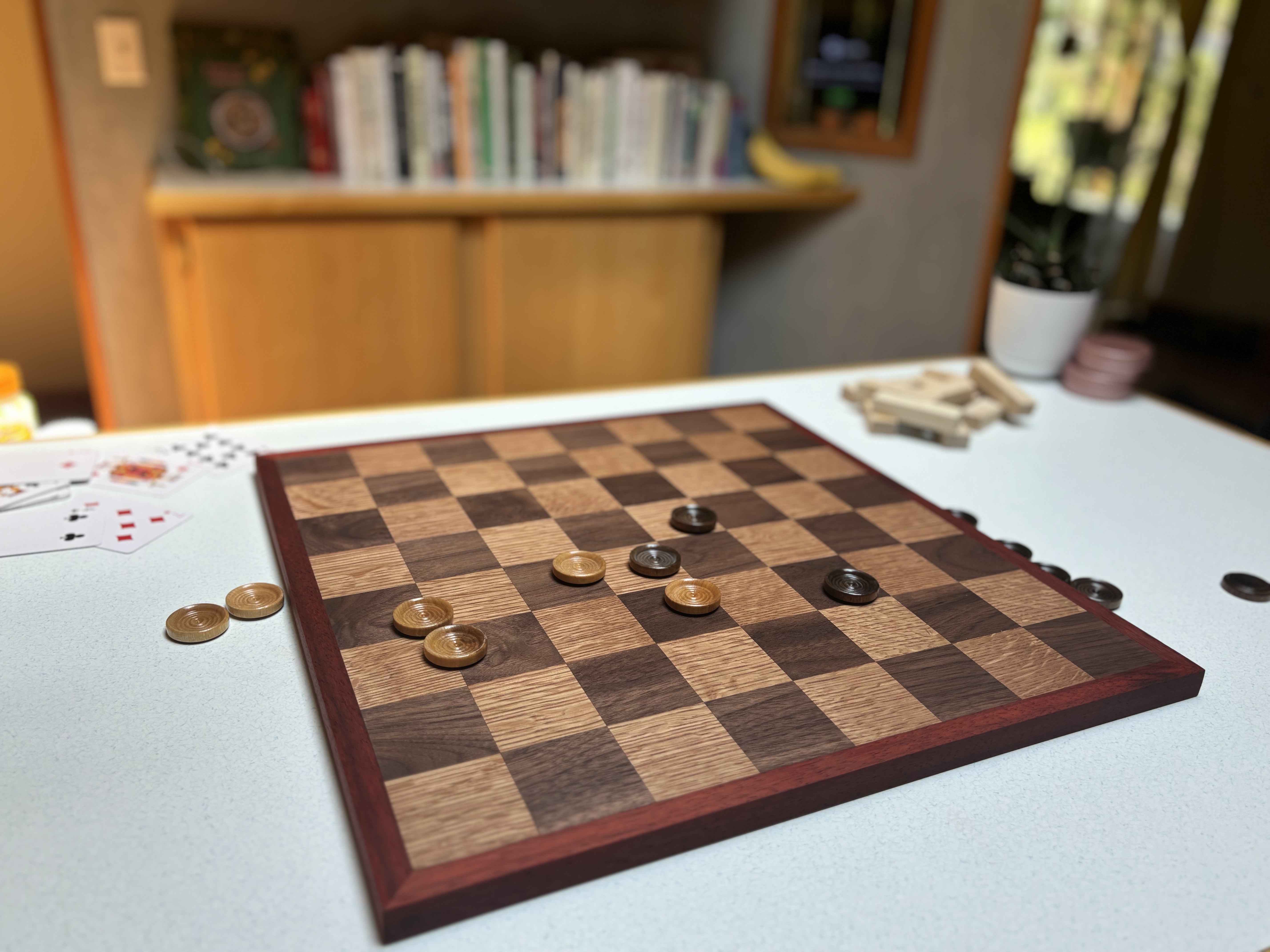 Chess board, checkers cheapest board, Oak and Padauk chess board