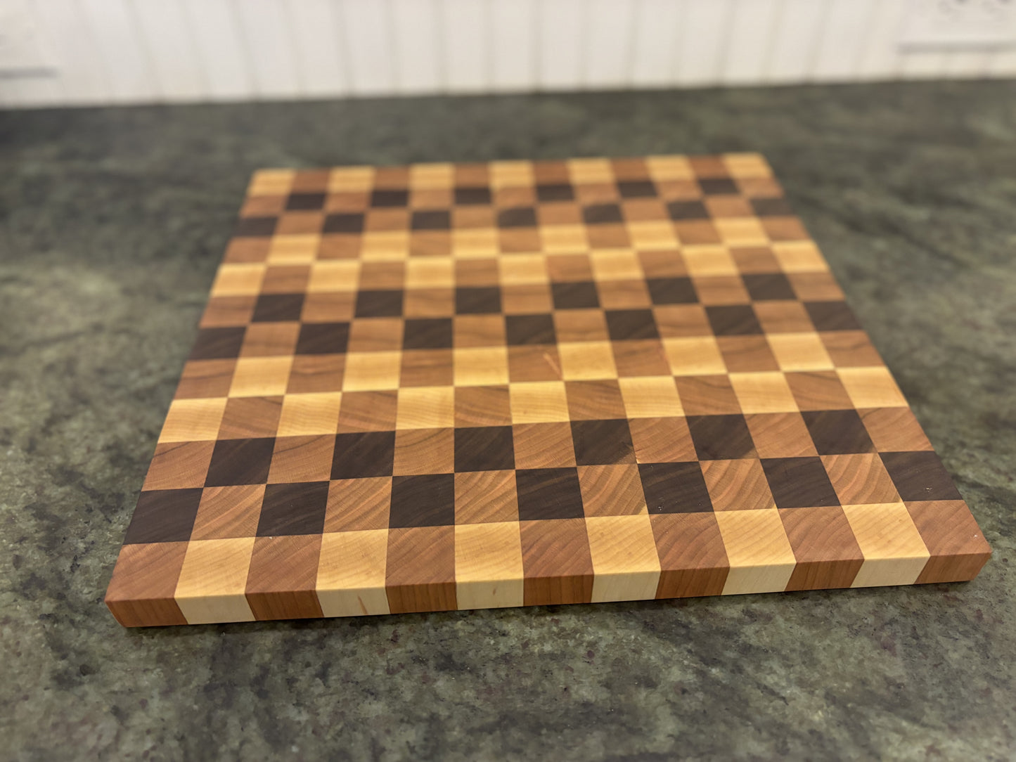 Medium End Grain Cutting Board- Black Walnut, Cherry & White Maple
