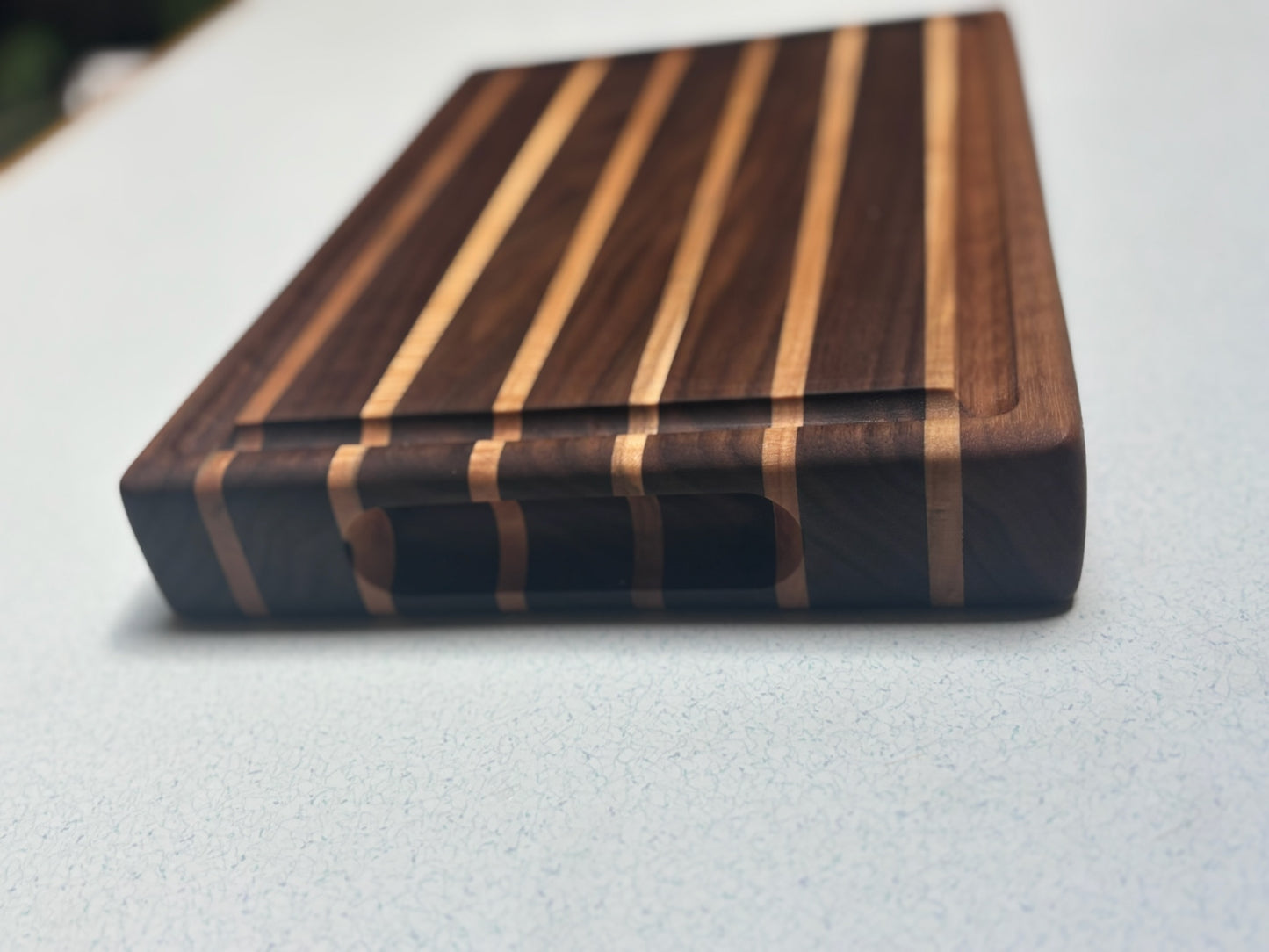 Small Butcher Block- Black Walnut & White Maple Accents