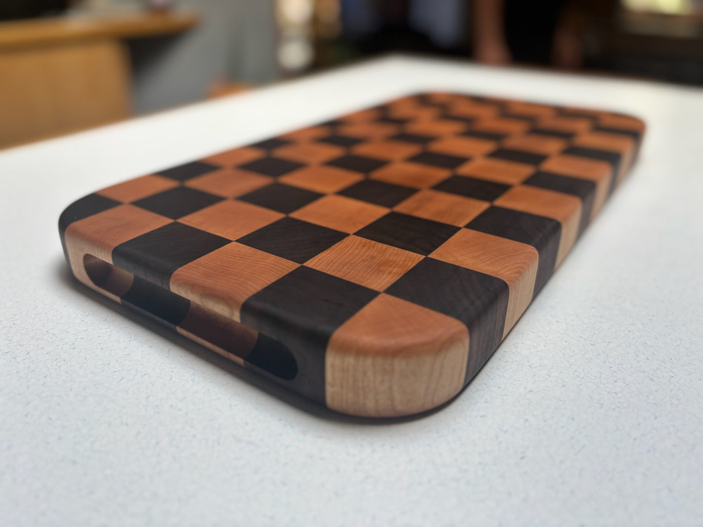 Medium End Grain Butcher Block- Black Walnut & White Maple