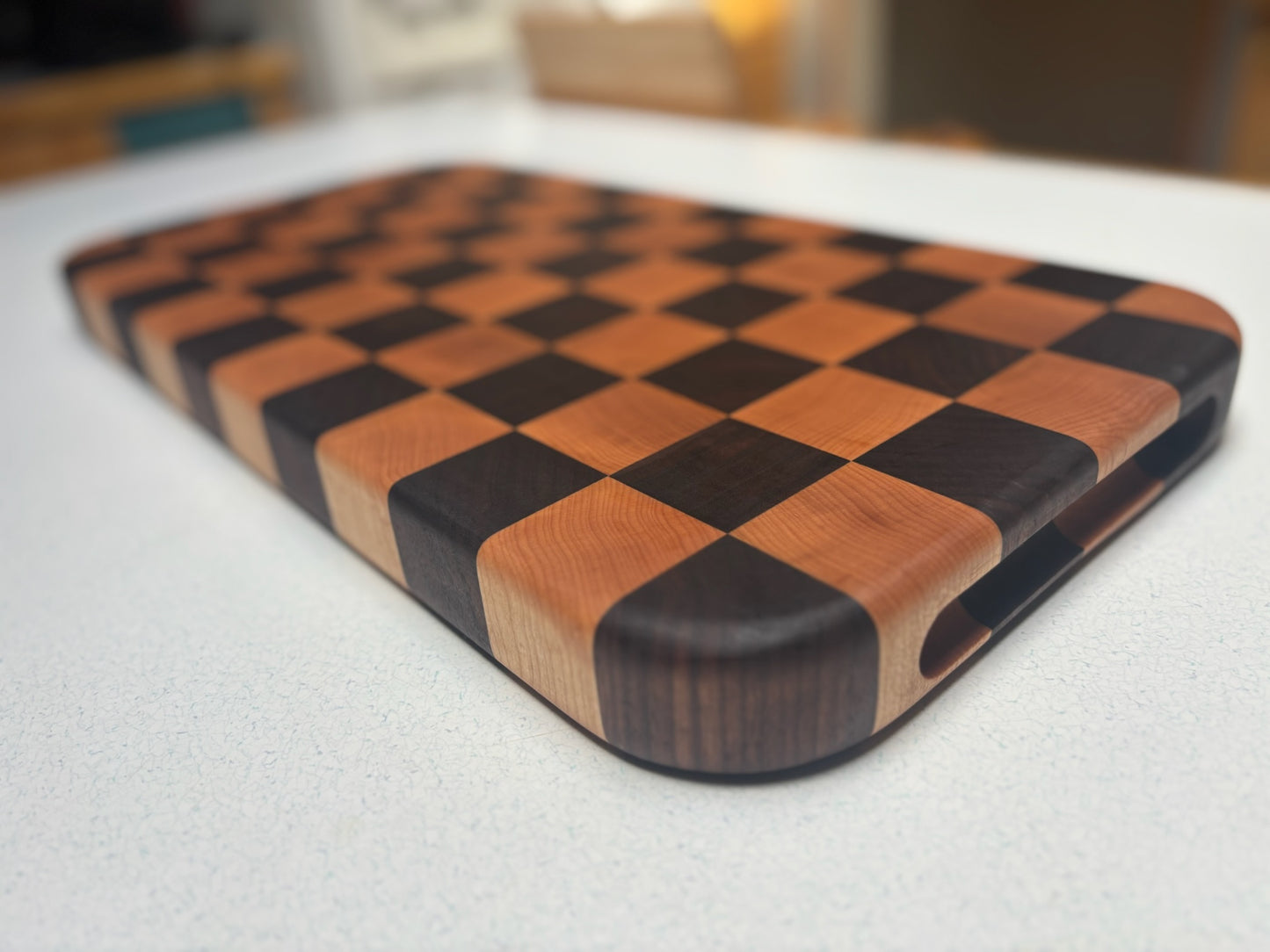 Medium End Grain Butcher Block- Black Walnut & White Maple