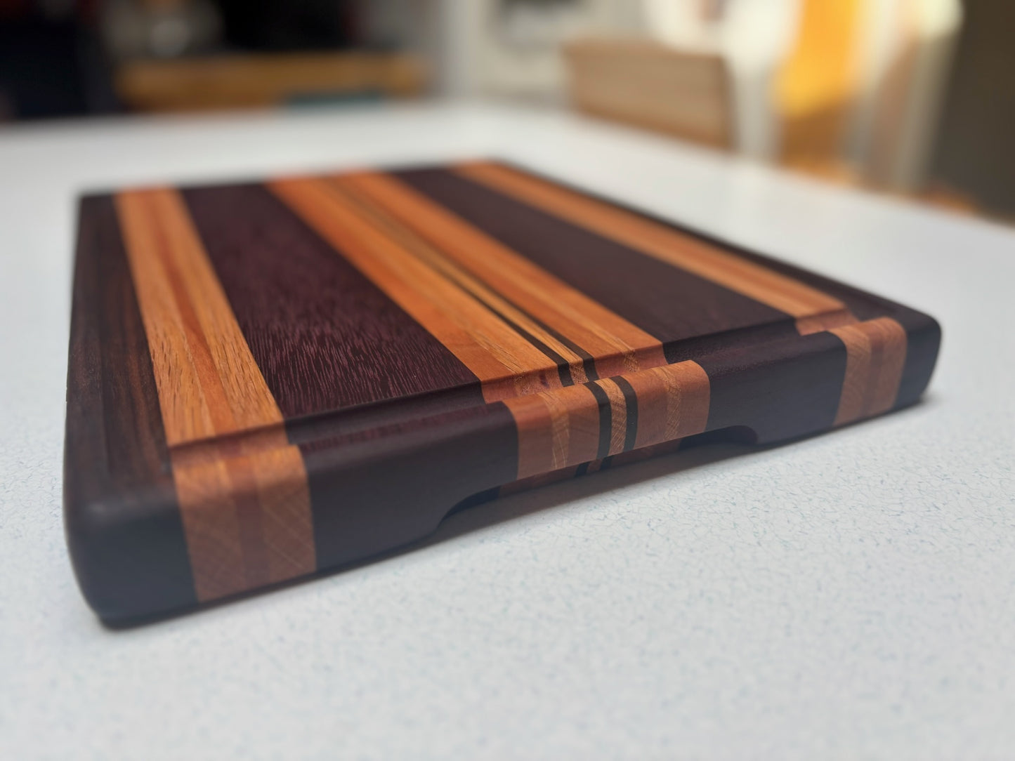Medium Cutting Board- Purple Heart, Black Walnut Cherry, and Red Oak