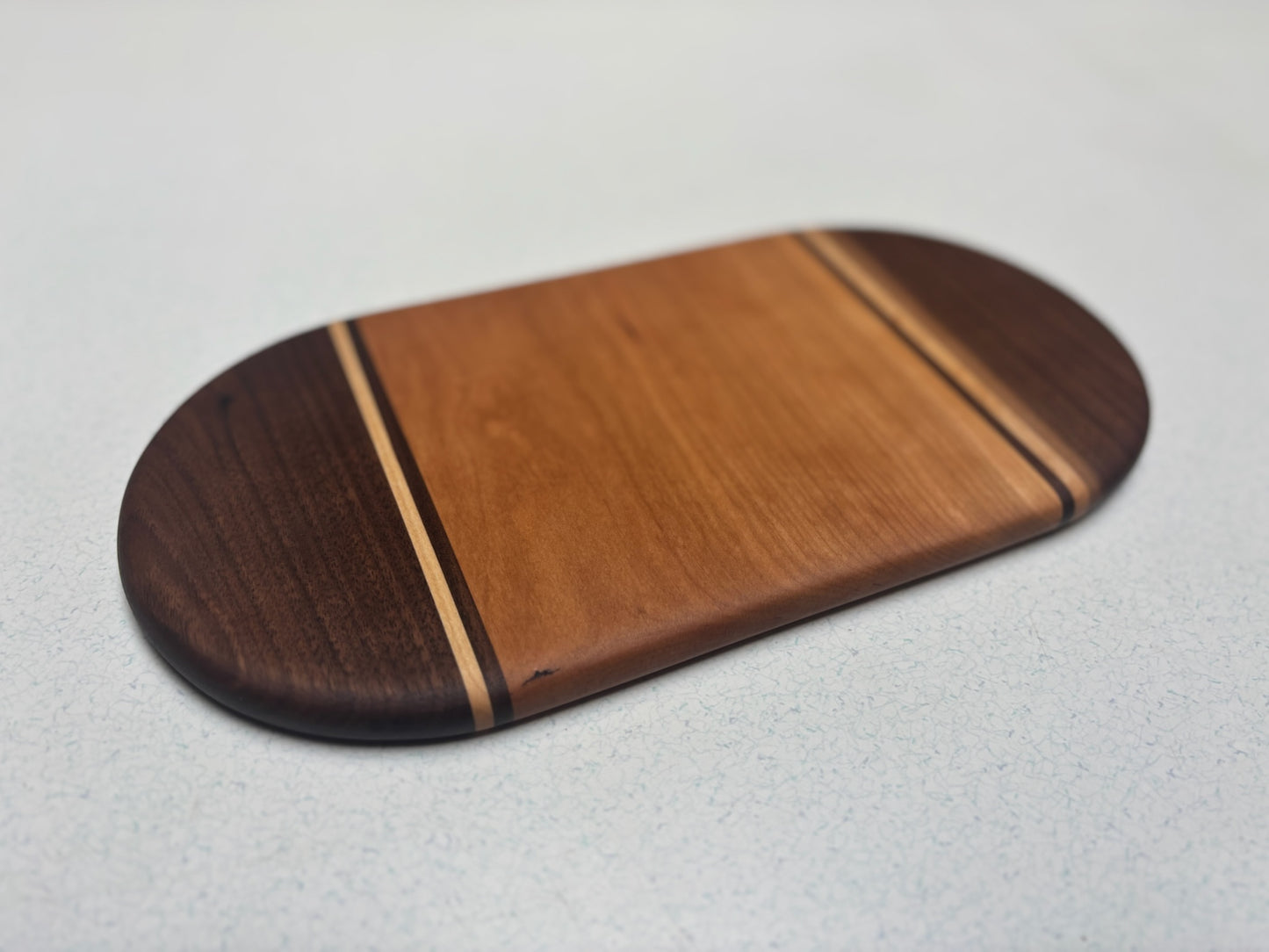 Mini Charcuterie Board- Cherry,Black Walnut with White Maple accents