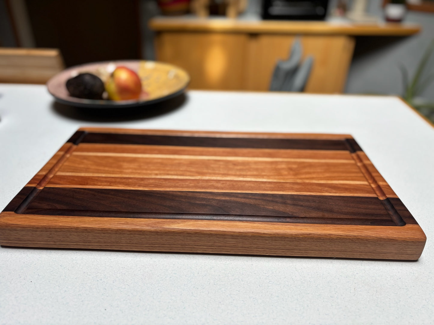 Medium Butcher Block- Cherry,Black Walnut, Red Oak and Hard White Maple Accents