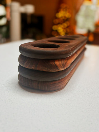 Flight Tray - Black Walnut or Teak