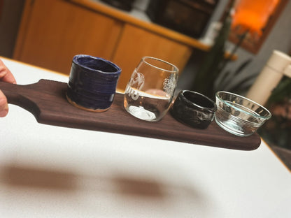 Flight Tray - Black Walnut or Teak