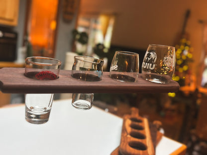 Flight Tray - Black Walnut or Teak