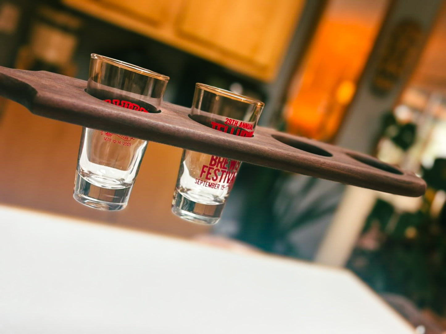 Flight Tray - Black Walnut or Teak