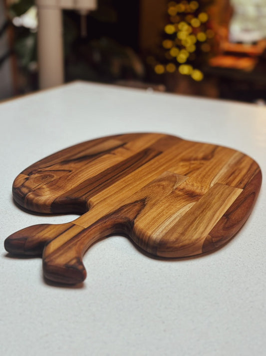 Medium Apple Charcuterie Board - Teak