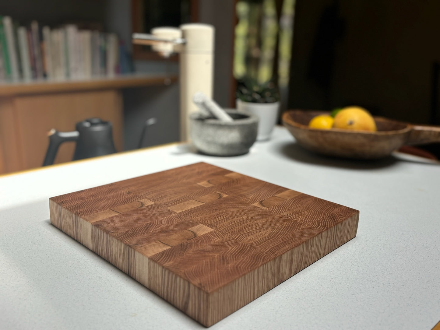 Oak & Ambrosia Maple End Grain Cutting Board