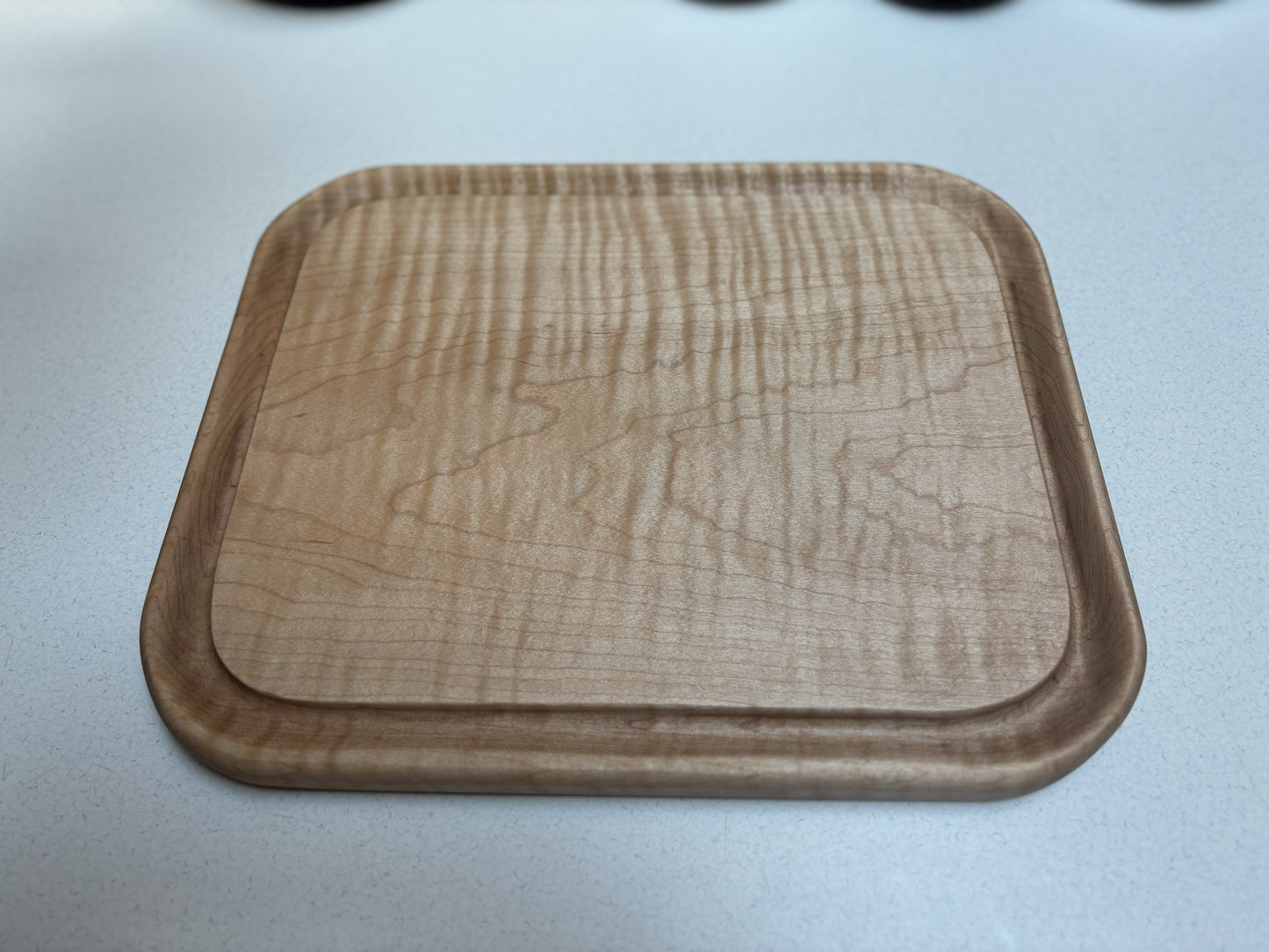 Curly Maple Cutting Board with Well