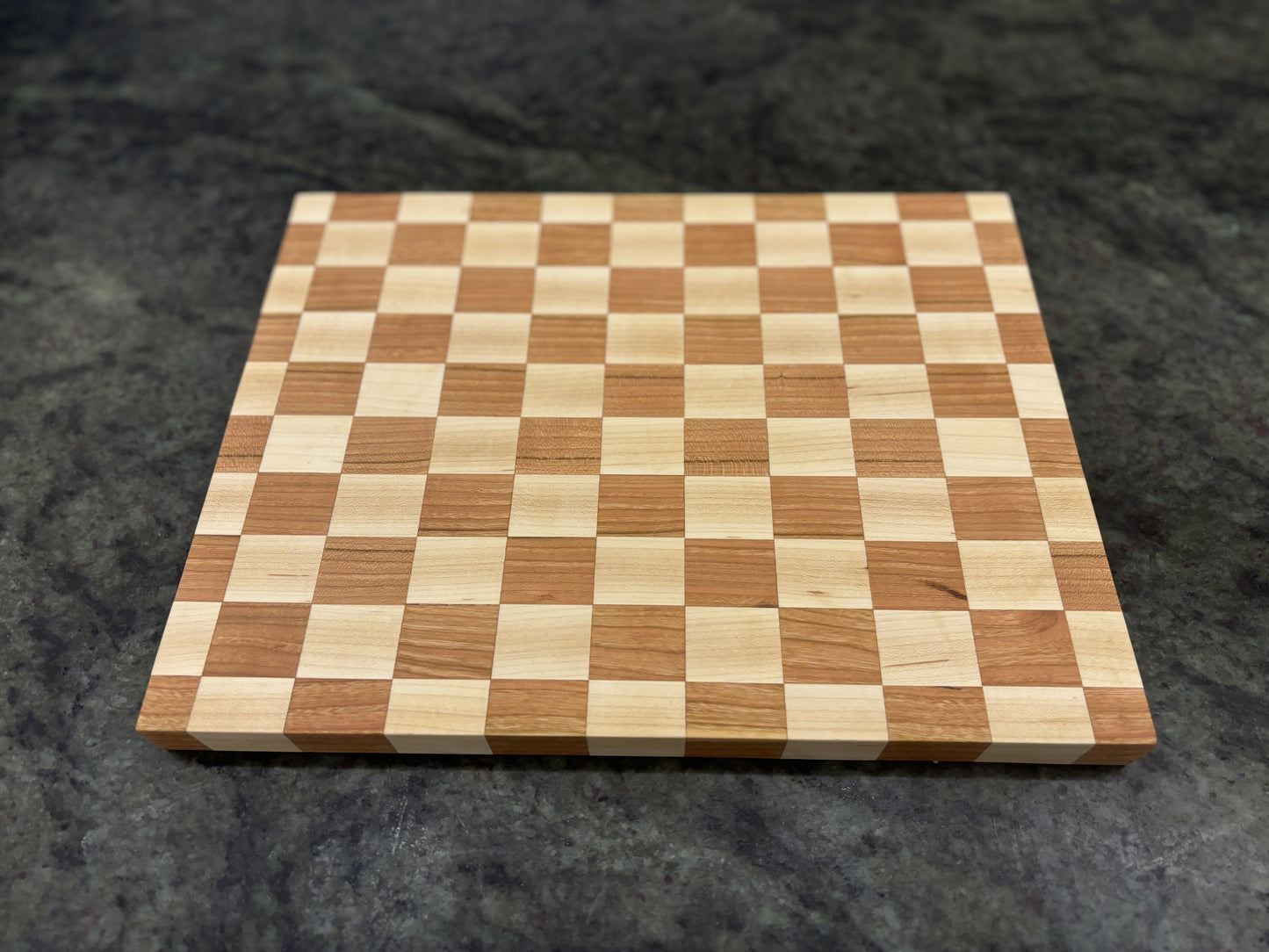 White Maple & Cherry Checkered Cutting Board