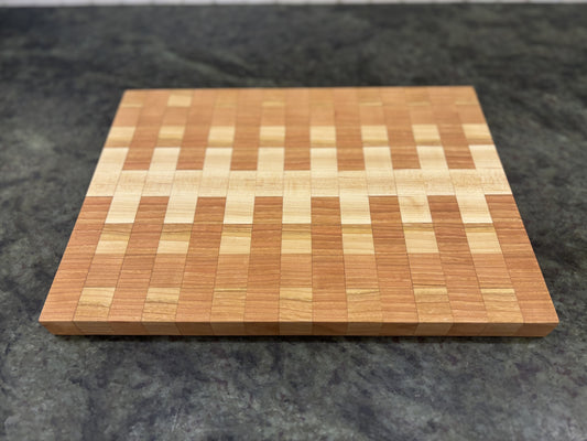 White Maple & Cherry Zipper Cutting Board