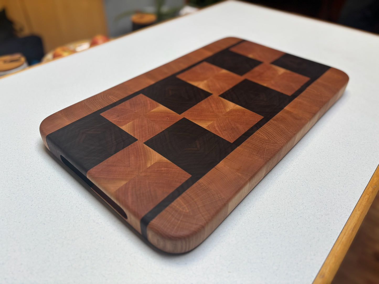 Large End Grain Butcher Block- Black Walnut, Cherry, Hard White Maple & Red Oak