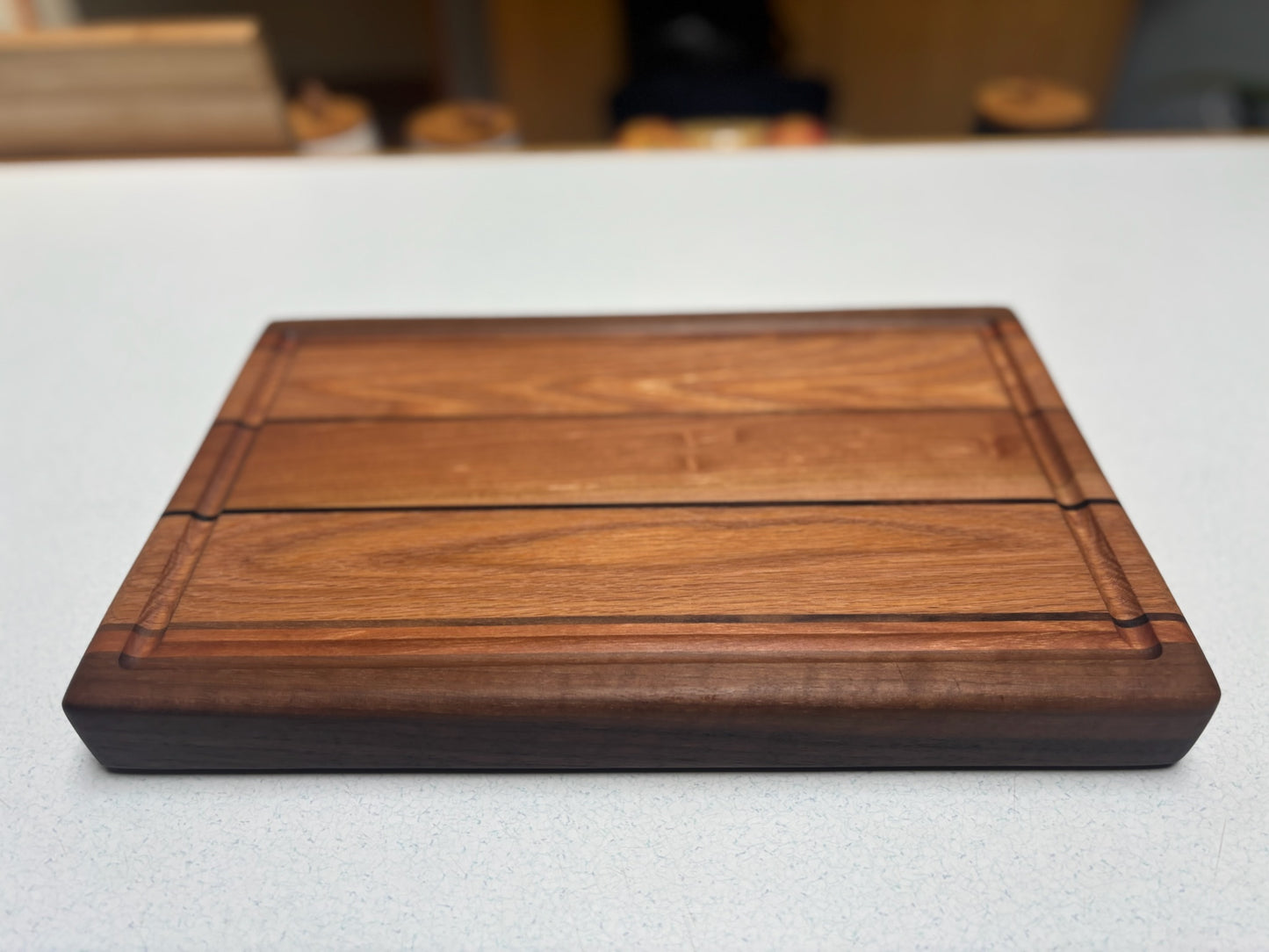 Small Butcher Block- Red Oak, Cherry and Black Walnut accents